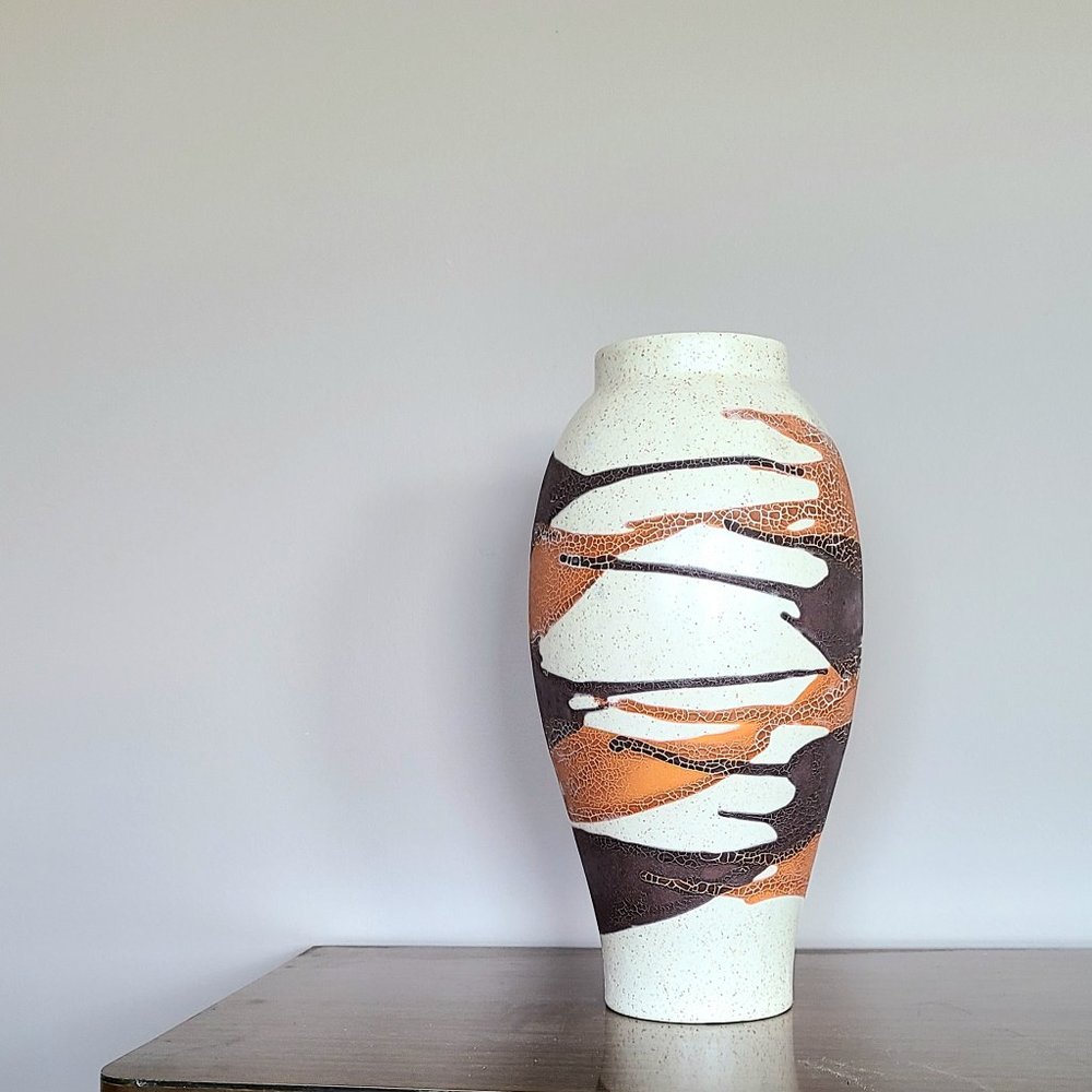 11'' tall MCM Royal Haeger earth wrap vase.